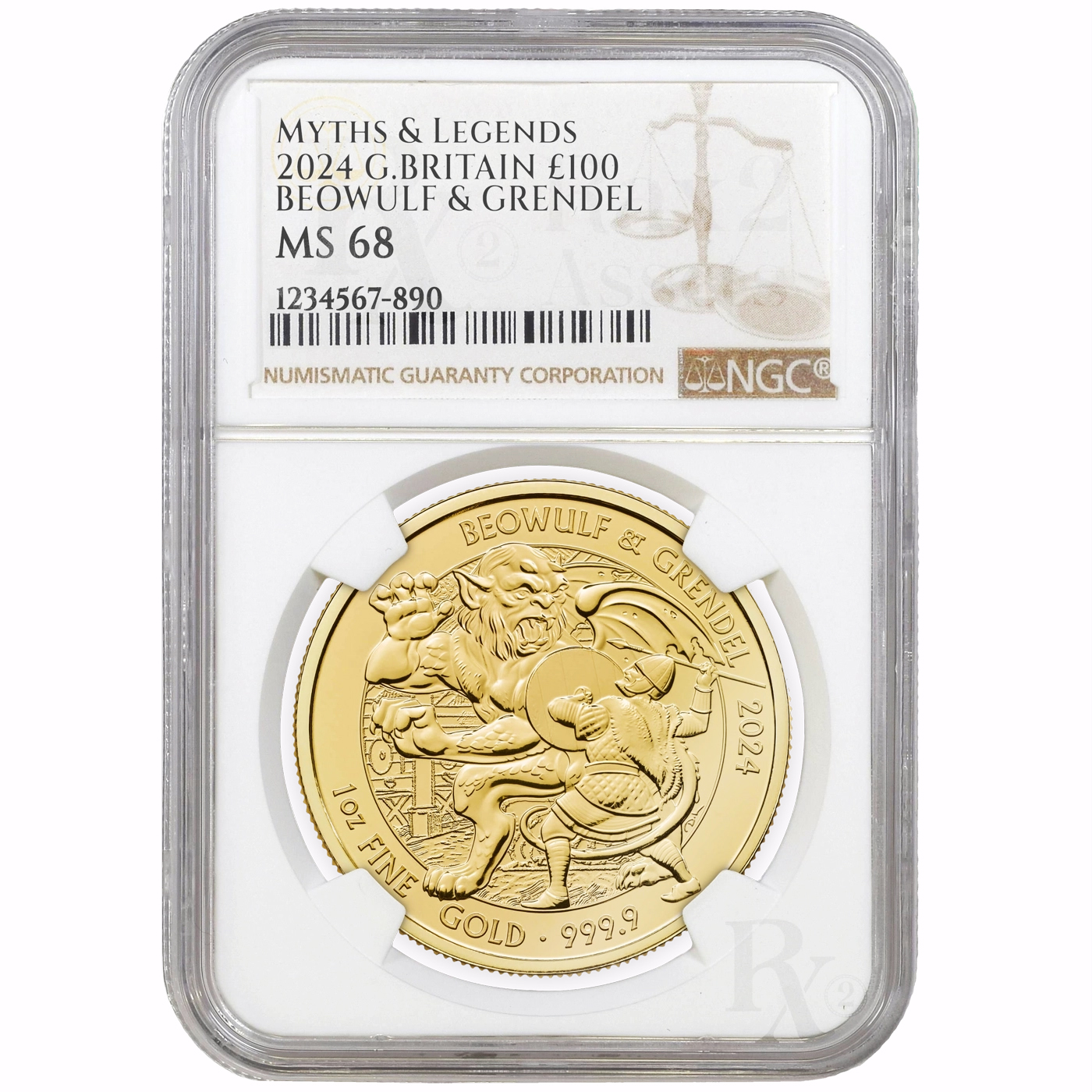 Myths and Legends Beowulf and Grendel 2024 1oz