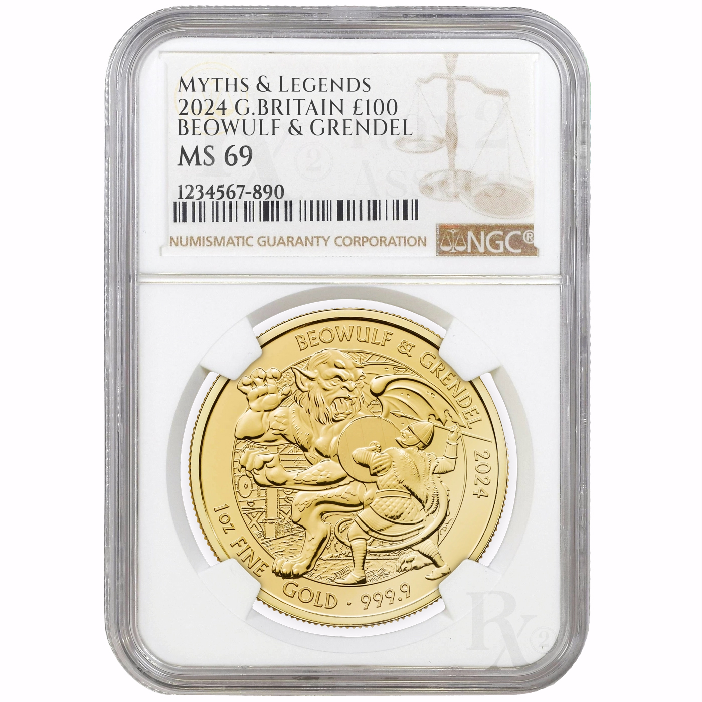Myths and Legends Beowulf and Grendel 2024 1oz